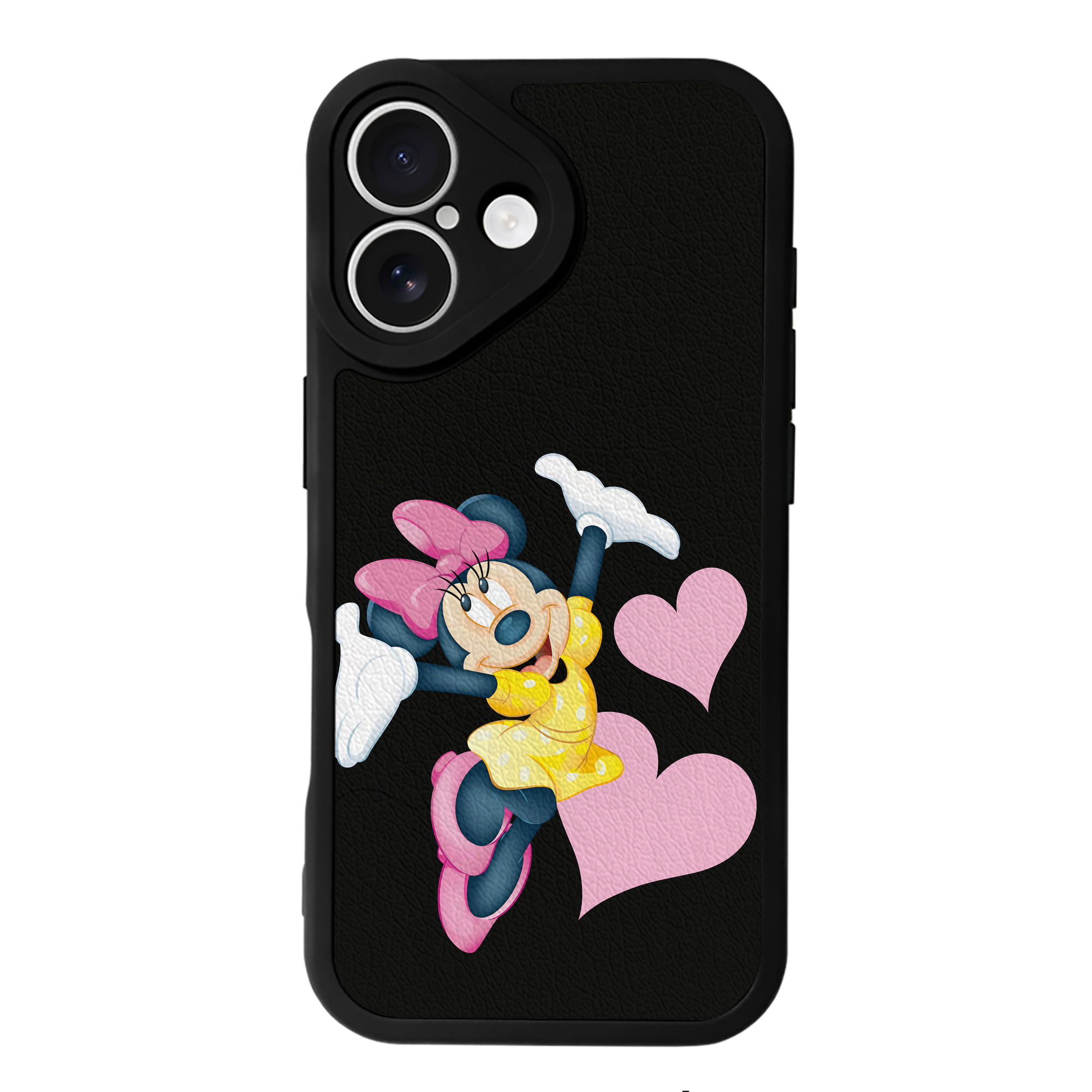 （画像用） ミッキーマウス Mickey Mouse 【iPhone 16シリーズ対応】シリコンスマホケース（レザー調） 材質：シリコン